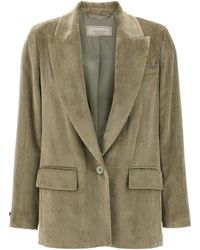 Peserico - Ribbed Velvet Blazer - Lyst