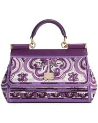 Dolce & Gabbana - Sicily Small Leather Handbag - Lyst