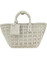 Balenciaga - Sand Raffia Bistro Xs Handbag - Lyst