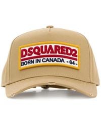 DSquared² - Beige Cotton Baseball Cap - Lyst