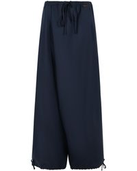 Marni - Blauwe Scheerwollen Broek - Lyst