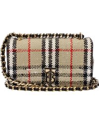 Burberry - Schoudertassen Lola Vrouw Stoffen Beige - Lyst
