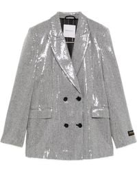ERMANNO FIRENZE - Sequined Double Breasted Jacket - Lyst