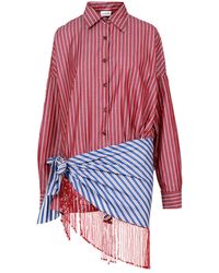 ANDAMANE - De Andamane Jurken Rood+lichtblauw - Lyst