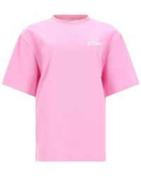 MSGM - Logo Crew Neck T-Shirt - Lyst