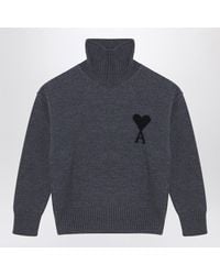 Ami Paris - Turtleneck Sweater De Coeur - Lyst