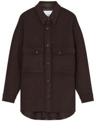 Closed - Wool Blend Oversized Shirt - Lyst