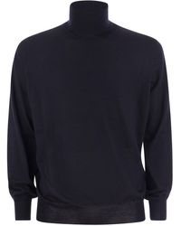 Brunello Cucinelli - Lightweight Turtleneck Sweater In Cashmere And Silk - Lyst