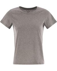 Majestic - Crew-Neck Short-Sleeved Cotton T-Shirt - Lyst