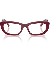 Prada - Brillen PRD09 V 23 L1 O1 Marsala Braun/Transparent Damen - Lyst