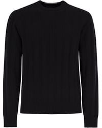 Peserico - Wool And Cashmere Ribbed Jumper - Lyst