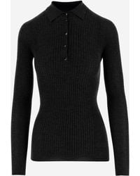 Sa Su Phi - Long Sleeved Cashmere And Silk Polo Shirt - Lyst