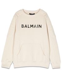 Balmain - Logo Crewneck Sweatshirt - Lyst