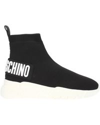 Love Moschino - Damens Schwarze Stoff-Sneaker - Lyst