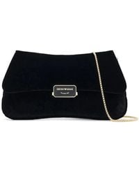 Emporio Armani - Velvet Clutch Bag - Lyst