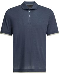 Brunello Cucinelli - "Faux Layering" Polo Shirt With Buttons - Lyst