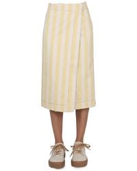 Sunnei - Striped Pattern Skirt - Lyst