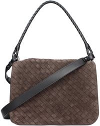 Bottega Veneta - Shoulder Bags Suede/Dark Chocolate - Lyst