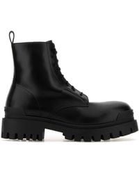 Balenciaga - Leather Strike Ankle Boots - Lyst