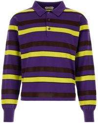 JW Anderson - Embroidered Cotton-Blend Polo Shirt With Striped Detail - Lyst