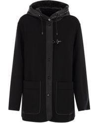 Fay - Two-Material Wool And Cashmere Caban Coat - Lyst