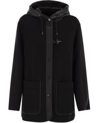 Fay - Two Material Wol En Cashmere Caban Coat - Lyst
