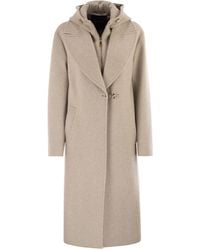 Fay - Double Front Wool Jersey Coat - Lyst
