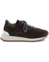 Brunello Cucinelli - Suede Athletic Shoes - Lyst