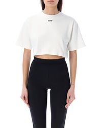 Off-White c/o Virgil Abloh - Cropped T-Shirt - Lyst
