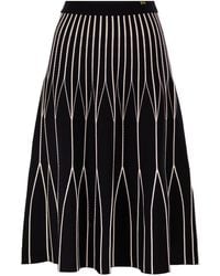 Elisabetta Franchi - Two-Tone Knitted Skirt - Lyst
