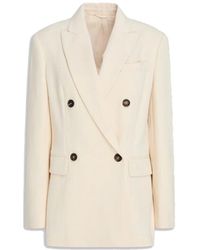 Brunello Cucinelli - Cotton Blend Blazer - Lyst