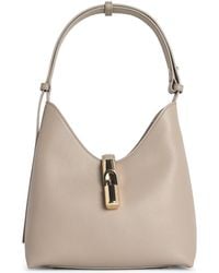 Furla - S Umhängetasche 'Goccia' aus Leinen in der Farbe Lear - Lyst