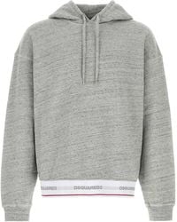 DSquared² - Melange Cotton Oversize Sweatshirt - Lyst