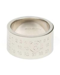 MM6 by Maison Margiela - Minimal Ring With 4Mm Logo - Lyst