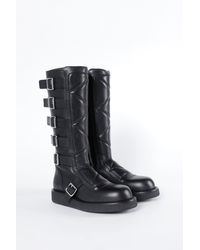 Ann Demeulemeester - Zei Afgeronde Laarzen Met Riemen. - Lyst