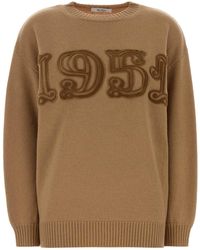 Max Mara - Camel Wool Blend Fido Sweater - Lyst