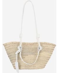 Filippo Catarzi 1910 - Straw Bag With Logo - Lyst