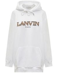 Lanvin - Oversized Logo Hoodie Sweatshirt - Lyst