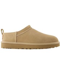 UGG - Micro Classic Boots Leather Beige - Lyst