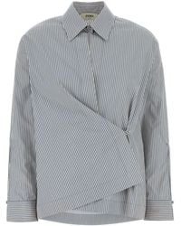 Fendi - Striped Wrap Shirt - Lyst
