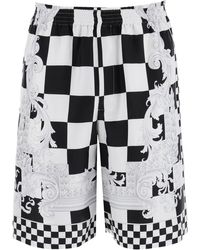 Versace - Bedrukte Silk Bermuda Shorts Set - Lyst