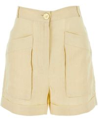 LeKasha - Ivory Linen Ashraf Shorts - Lyst