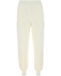 McQueen - Ivory Cotton Joggers - Lyst