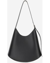 Jil Sander Eldorado Python Print Leather Shoulder Bag in