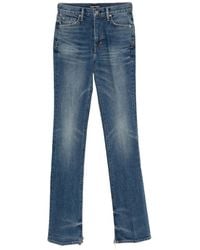 Tom Ford - Stretch Denim Flared Broek Met Rafels - Lyst