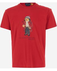 Polo Ralph Lauren - Cotton T Shirt With Polo Bear Pattern - Lyst