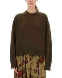 Uma Wang - Boxy Cashmere Sweater With Frayed Edge Detail - Lyst