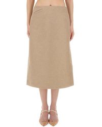 Fendi - Waxed Linen Skirt - Lyst