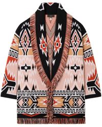 Alanui - Geometric Roots Wool Cardigan - Lyst