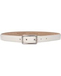 McQueen - Cinture Donna Pelle Bianco/Avorio - Lyst